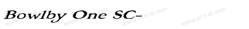 Bowlby One SC字体转换